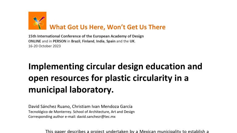Implementing circular design education and open resources.